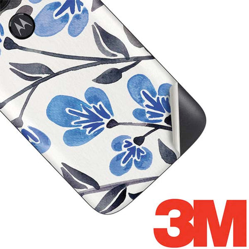 Cat Coq Blue Cherry Blossoms Moto E5 Play Skin
